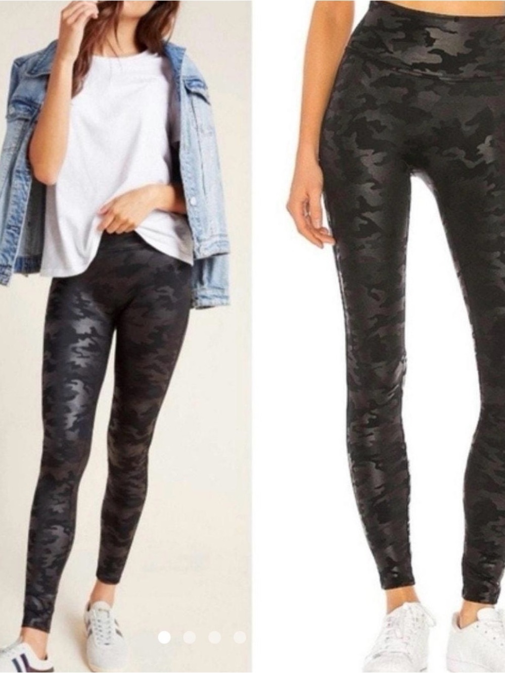 SPANX Black Camo High-Rise Leggings